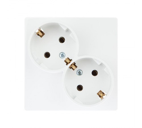 Simon 24 Белый Розетка 2х2К+З Schuko   2450459-030  Simon