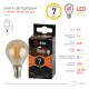 Лампа светодиодная F-LED P45-7W-827-E14 gold (филамент, шар золот, 7Вт, тепл, E14)  Б0047016  ЭРА