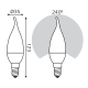 Лампа светодиодная LED 6Вт E14 220В 4100К Elementary свеча на ветру  34126  Gauss