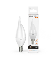 Лампа светодиодная LED 8Вт E14 220В 2700К Elementary свеча на ветру  34118  Gauss