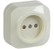 РСш20-2-ХК Розет. 1-ая без з/к с з/ш о/у 10А GLORY кремовый  ERH13-K33-10  IEK