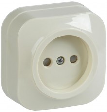 РСш20-2-ХК Розет. 1-ая без з/к с з/ш о/у 10А GLORY кремовый  ERH13-K33-10  IEK