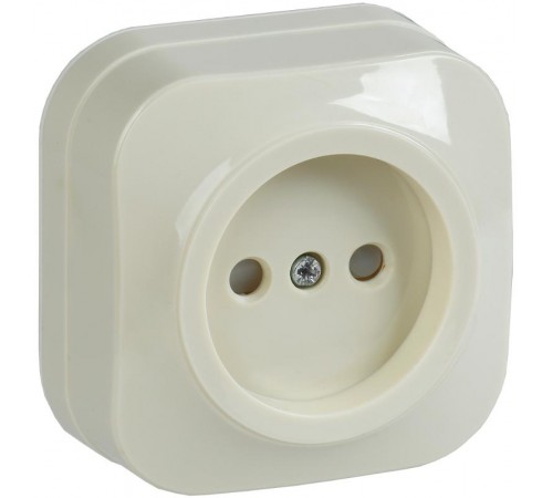 РСш20-2-ХК Розет. 1-ая без з/к с з/ш о/у 10А GLORY кремовый  ERH13-K33-10  IEK