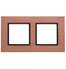 14-5202-14 Рамка на 2 поста, металл, Эра Elegance, медь+антр  Б0034550  ЭРА