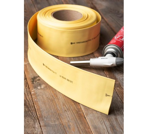 Термоусаживаемая трубка ТУТ нг 80/40 желтая рулон PROxima  tut-80-y  EKF