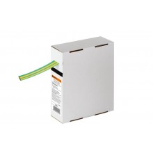 Термоусаживаемая трубка ТУТнг 12/6 желто-зеленая в коробке (10 м/упак)   SQ0518-0435  TDM