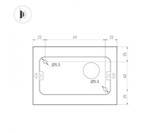 Светильник SP-WALL-FLAT-S110x90-2x3W Warm3000 (GR, 120 deg, 230V) (Arlight, IP54 Металл, 3 года)  032410  Arlight