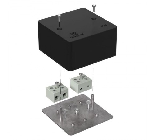 Коробка огнестойкая для кабель-канала 40-0460-FR10.0-4 Е15-Е120 RAL9005 85х85х45 (44 шт/кор) черная  40-0460-9005-FR10.0-4  Промрукав