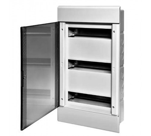 Щиток тусо с/п на 36 мод. с двер. 547х299х103мм (серый с прозрачной дверцей)  68136СП  Рувинил