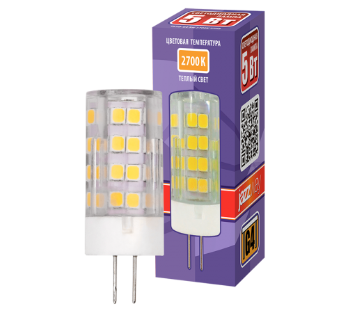 Лампа светодиодная LED 5Вт G4 220В 2700К PLED-G4 капсульная  5000940  Jazzway