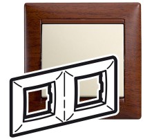 Valena Тонированное дерево Рамка 2-ая гориз  770312  Legrand