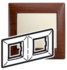 Valena Тонированное дерево Рамка 2-ая гориз  770312  Legrand