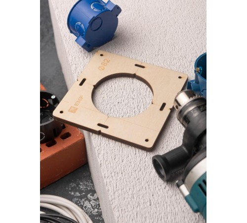 Шаблон для подрозетников c 1 отв. диам. 82 мм EKF Expert  sh-d82-1  EKF