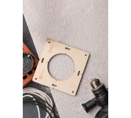 Шаблон для подрозетников c 1 отв. диам. 82 мм EKF Expert  sh-d82-1  EKF