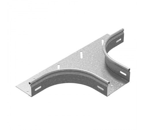 Ответвитель горизонтальный плавный универсальный 200х65, толщ. 1,0 мм, Сендзимир цинк  ОГРП-200х65-1,0-R100-СЦ  Ostec