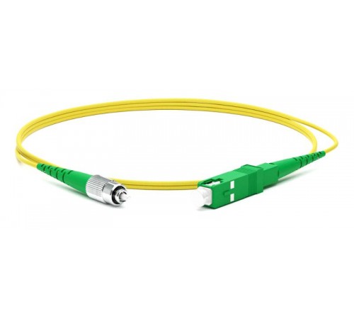 FC-S2-9-FC/AR-SC/AR-H-1.5M-LSZH-YL Патч-корд волоконно-оптич. (шнур) SM 9/125 (OS2), FC/APC-SC/APC, 2.0 мм, simplex, LSZH, 1.5 м  391820  Hyperline