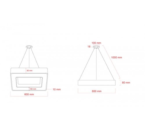 Светильник светодиодный Geometria Quadro SPO-161-W-40K-060 60Вт 4000К 5500Лм IP40 600*600*80 белый подвесной Лт  Б0058892  ЭРА