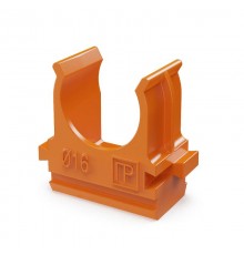 Крепёж-клипса для труб АБС-пластик оранжевая д16 (100шт/2000шт уп/кор)  PR13.0063  Промрукав