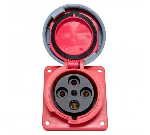 Розетка стационарная внутренняя угловая 4442 3Р+РЕ 125А 380В IP67 EKF PROxima  ps-4442-125-380  EKF