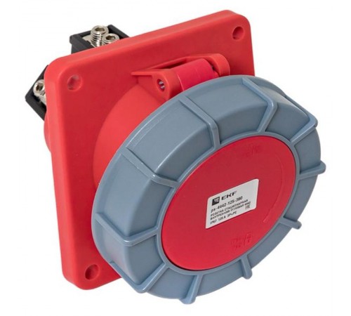 Розетка стационарная внутренняя угловая 4442 3Р+РЕ 125А 380В IP67 EKF PROxima  ps-4442-125-380  EKF