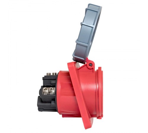 Розетка стационарная внутренняя угловая 4442 3Р+РЕ 125А 380В IP67 EKF PROxima  ps-4442-125-380  EKF