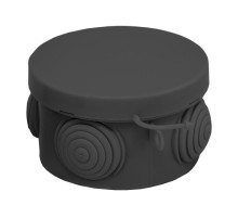 Коробка распределительная КМР-040-038 с крышкой (65х40) 4 мембр. Ввода чёрная IP54  plc-kmr-040-038-b  EKF