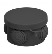 Коробка распределительная КМР-040-038 с крышкой (65х40) 4 мембр. Ввода чёрная IP54  plc-kmr-040-038-b  EKF