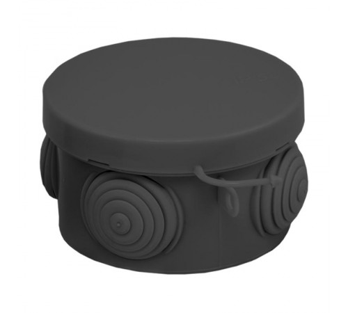 Коробка распределительная КМР-040-038 с крышкой (65х40) 4 мембр. Ввода чёрная IP54  plc-kmr-040-038-b  EKF