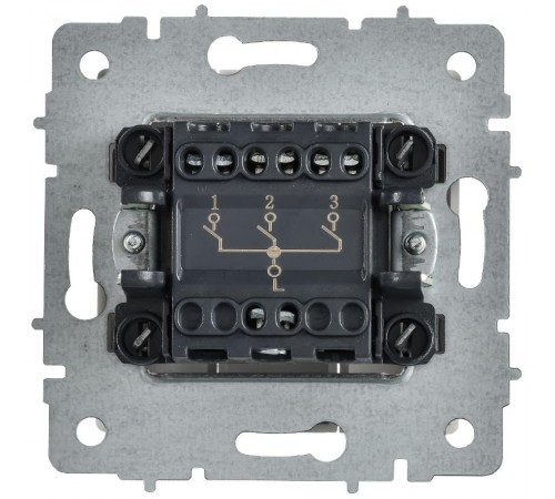 BRITE Выключатель 3-клавишный 10А ВС10-3-0-БрАБ арктический белый   BR-V30-0-10-K91  IEK