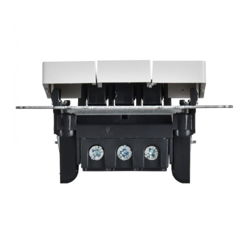 BRITE Выключатель 3-клавишный 10А ВС10-3-0-БрАБ арктический белый   BR-V30-0-10-K91  IEK