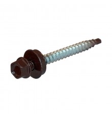 Саморез КР св. 4,8х51 RAL-8017 (шокол. корич.) (200 шт) - ведро ( 1,462 кг)  103286  Tech-KREP