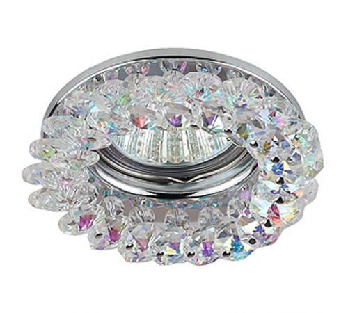 Светильник точечный встраиваемый под лампу DK16 50Вт MR16 GU5.3 хром/перламутровый  Б0005210  ЭРА