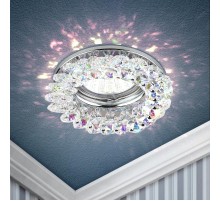 Светильник точечный встраиваемый под лампу DK16 50Вт MR16 GU5.3 хром/перламутровый  Б0005210  ЭРА