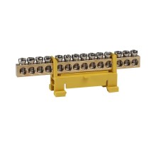 Шина нулевая тип Стойка OptiKit  BB-S-PE-DIN-14-6х9 желтый  277835  КЭАЗ