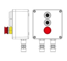 Взрывозащищенный пост управления из полиэстера CPE-P-05-(2xP1B(11)-1xP3E(11))-2xKA2MHK(C)1Ex d e IIC Т5 Gb / Ex tb IIIC T95°C DbIP66/КЗ  2231.051.22.