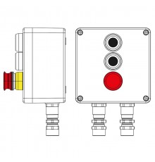 Взрывозащищенный пост управления из полиэстера CPE-P-05-(2xP1B(11)-1xP3E(11))-2xKA2MHK(C)1Ex d e IIC Т5 Gb / Ex tb IIIC T95°C DbIP66/КЗ  2231.051.22.