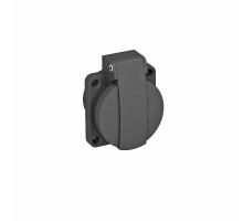 Розетка силовая 0° с крышкой, IP44, 16А, 250В (для блока питания VH 50x61 мм) черная. Тип: ASD-D0 SW  6109873  OBO Bettermann