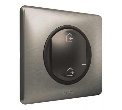 Выключатель главный беспроводной Celiane "Я дома/Я вне дома" рамка вольфрам; графит Netatmo  064874  Legrand