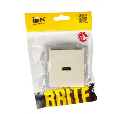 BRITE Розетка HDMI РHDMI-0-БрКр бежевый   BR-H10-K10  IEK