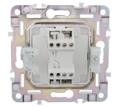 SKANDY Выключатель 1-клавишный 10А SK-V01Sh шампань  SK-V10-0-10-K37  IEK