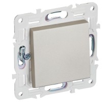 SKANDY Выключатель 1-клавишный 10А SK-V01Sh шампань  SK-V10-0-10-K37  IEK