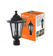 Светильник садово-парковый ЛТУ 6100-03 100Вт ЛН/КЛЛ/LED Е27 IP33 черный шестигранник  SQ0330-0008  TDM