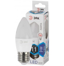 Лампа светодиодная LED 11Вт Е27 4000К smd B35-11w-840-E27  Б0032983  ЭРА