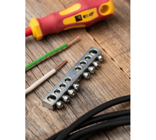 Шина "PE" 63.08 (никель) EKF PROxima  sn1-63-08  EKF