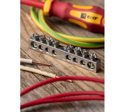 Шина "PE" 63.08 (никель) EKF PROxima  sn1-63-08  EKF