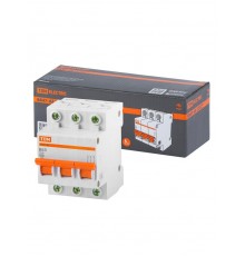 Выключатель автоматический трехполюсный ВА47-63 3Р 63А 4,5кА х-ка B  SQ0218-0061  TDM