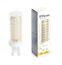 Лампа светодиодная, (15W) 230V G9 2700K JCD, LB-437  38212  FERON