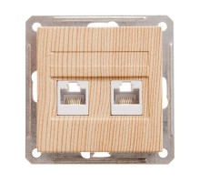 W59 Сосна Розетка компьютерная 2-ая RJ45 кат.5e  RSI-251KK5E-7-86  SE