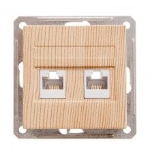 W59 Сосна Розетка компьютерная 2-ая RJ45 кат.5e  RSI-251KK5E-7-86  SE