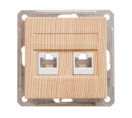 W59 Сосна Розетка компьютерная 2-ая RJ45 кат.5e  RSI-251KK5E-7-86  SE